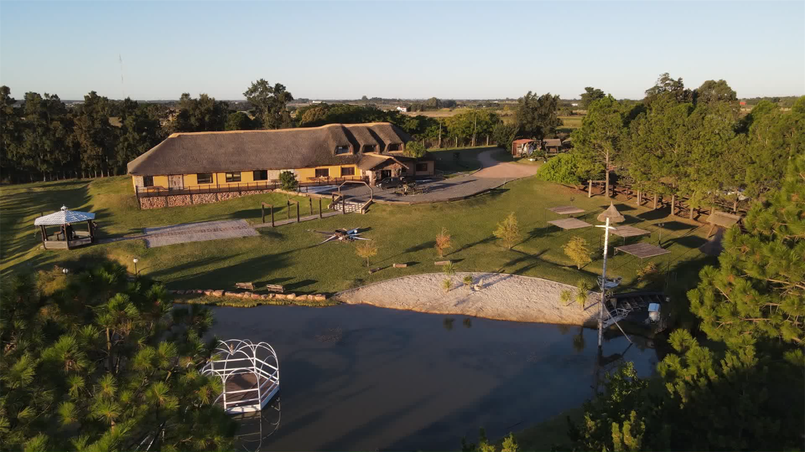 Aerial view of the event garden